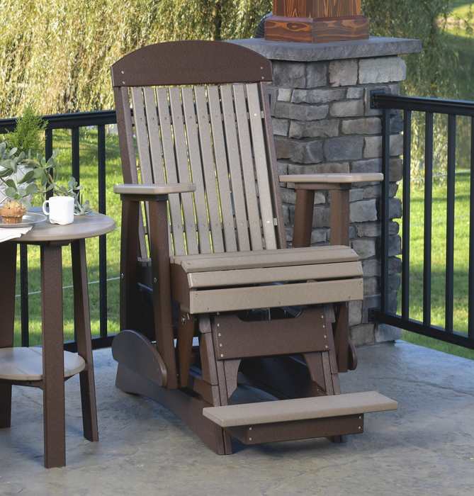 LuxCraft Recycled Plastic Counter Height 2' Classic Highback Balcony Glider