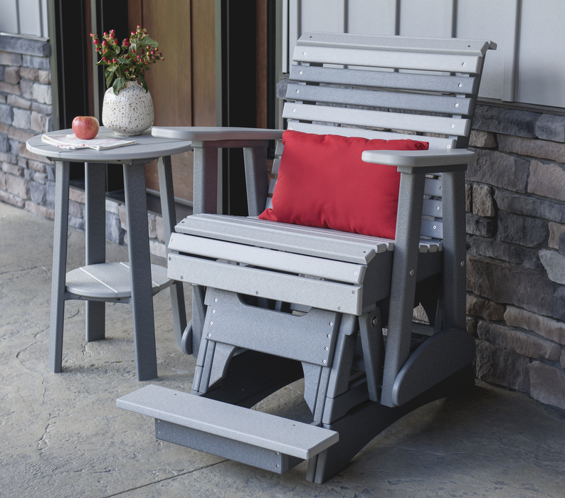 LuxCraft Recycled Plastic Counter Height 2' Plain Rollback Balcony Glider