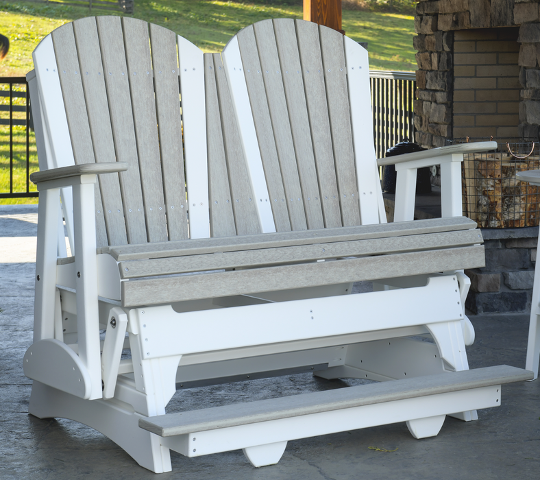 LuxCraft Recycled Plastic Counter Height 4' Adirondack Balcony Glider