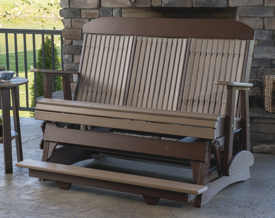 LuxCraft Counter Height Recycled Plastic 5' Classic Balcony Glider