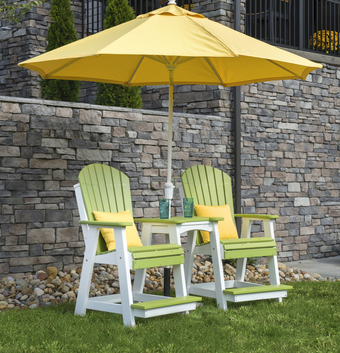 LuxCraft Recycled Plastic Balcony Chair Tete-a-Tete Connecting Table ONLY  (chairs sold separately)