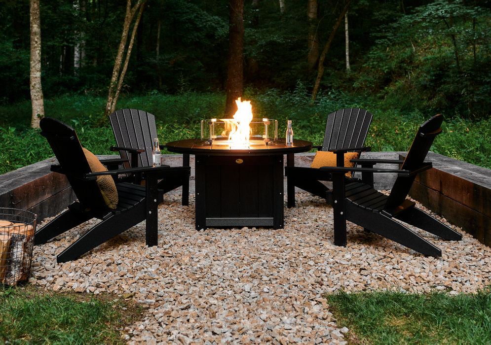 LuxCraft Recycled Plastic Lumin 46" Round Fire Pit