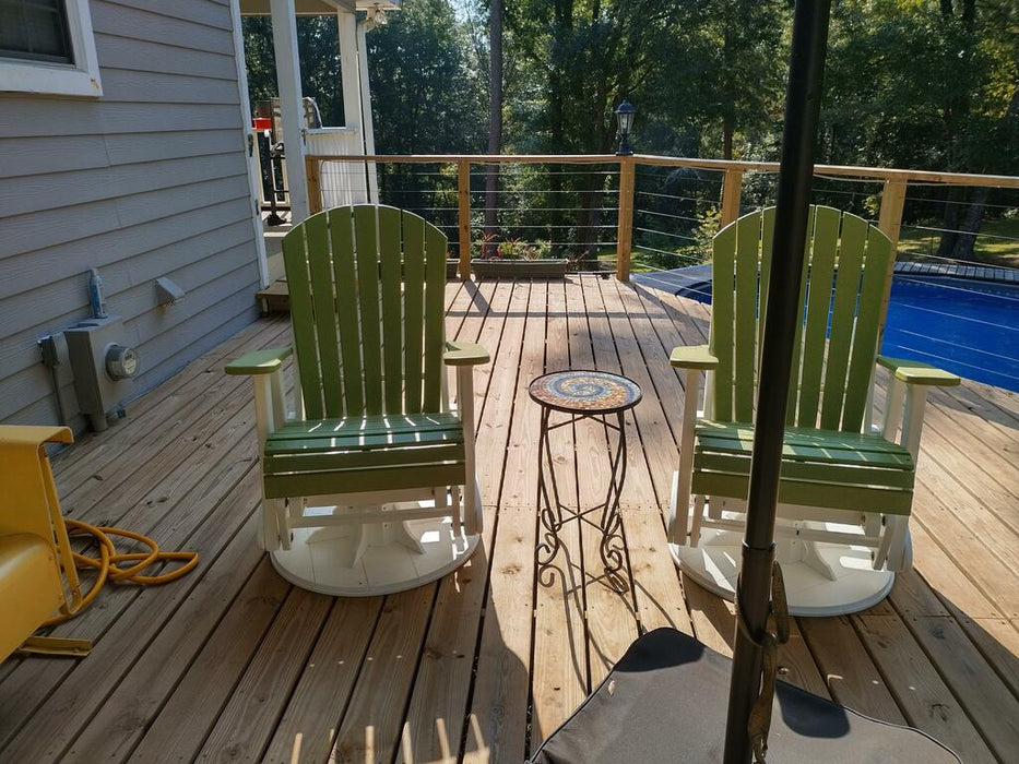LuxCraft Recycled Plastic 2' Adirondack Swivel Glider Chair