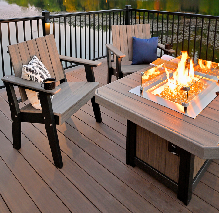 LuxCraft Recycled Plastic Urban Chat Deck Chair