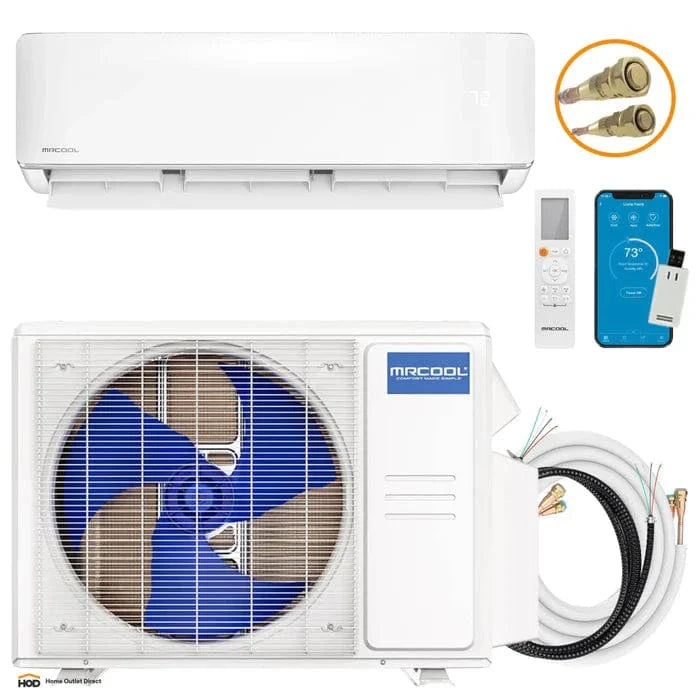 MRCOOL DIY® 5th Gen E Star 12,000 BTU Single Zone Mini Split Complete System with 25 Ft. Line Set, 115V (DIY-12-HP-WM-115D25-O)