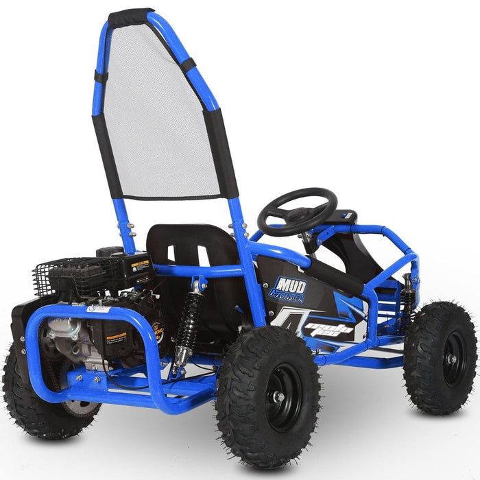 MotoTec Mud  Kids Gas Powered 98cc Go Kart Full Suspension Green