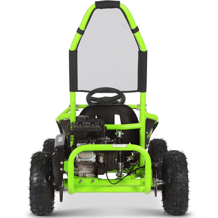 MotoTec Mud  Kids Gas Powered 98cc Go Kart Full Suspension Green