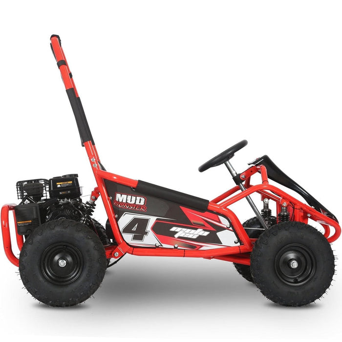 MotoTec Mud  Kids Gas Powered 98cc Go Kart Full Suspension Green