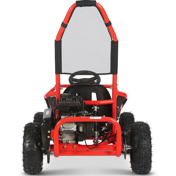 MotoTec Mud  Kids Gas Powered 98cc Go Kart Full Suspension Green