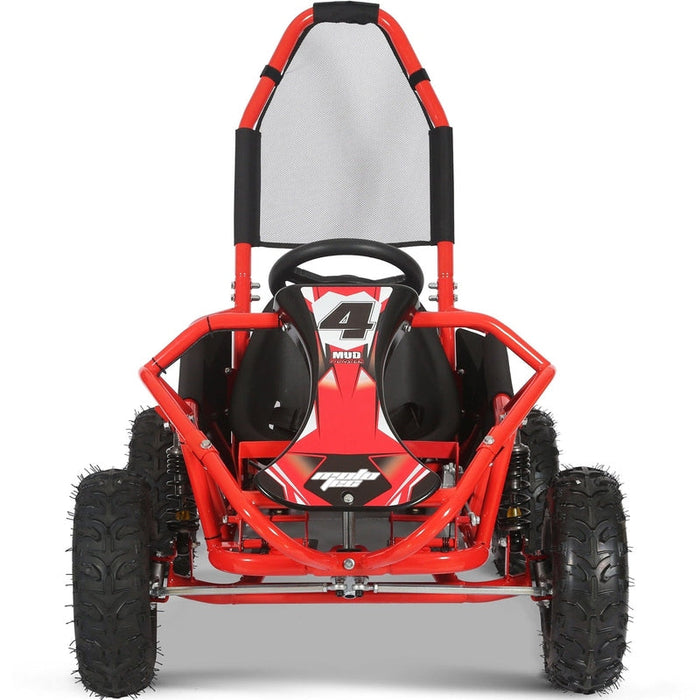 MotoTec Mud  Kids Gas Powered 98cc Go Kart Full Suspension Green