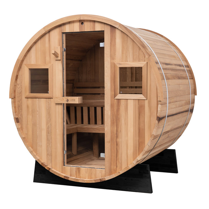 Redwood Outdoors Extra-Wide Barrel Sauna - 6 Person