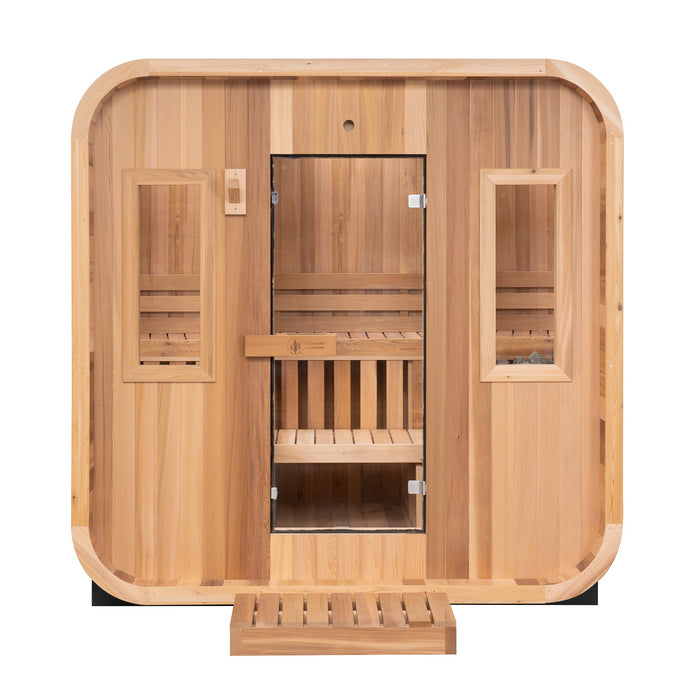 Redwood Outdoors Summit Outdoor Sauna in Cedar x Alaskan All-In-One Cold Plunge