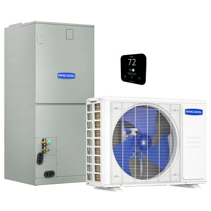 MRCOOL VersaPro 2nd Gen Central Split System with 48K BTU, 4 Ton, 16 SEER2, Heat Pump Condenser and Ducted Air Handler (MVP-48-HP-230A00-O)