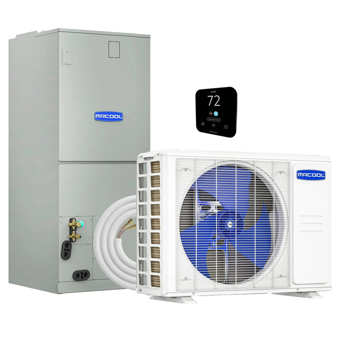 MRCOOL VersaPro 2nd Gen Central Split System with 60K BTU, 5 Ton, 15.2 SEER2, Heat Pump Condenser and Ducted Air Handler with 15 Ft. R-454B No-Vac Line Set (MVP-60-HP-230A15)