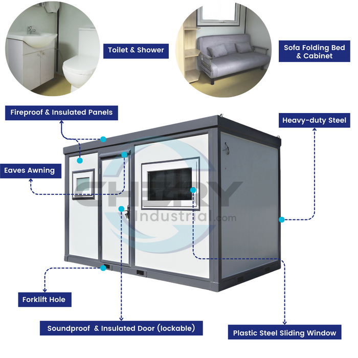 Chery Industrial Portable Office with Bedroom and Bathroom