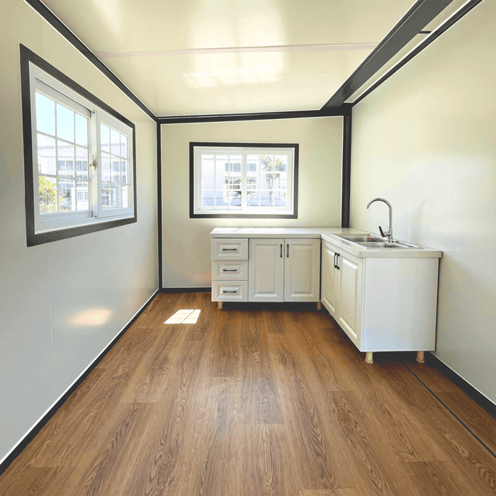 Expandable Prefab House 19ft x 20ft with Cabinet