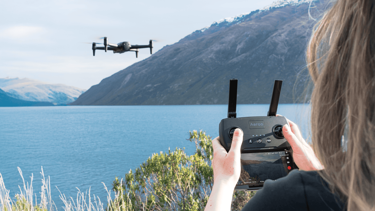 Aeroo Pro Weather-Resistant Drone, 4K Camera, 3-Axis Gimbal, 20 mph Wind Hold, Optical Flow, GPS