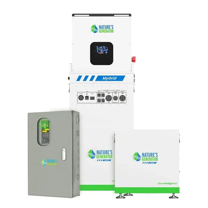 Nature’s Generator MyGrid 10K Power Kit with Transfer Switch for House Battery Backup (10kW | 10kWh)