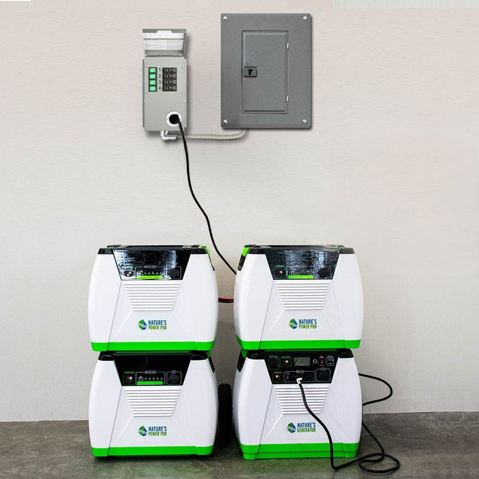 Nature’s Generator Max 4.3 kWh Solar Generator Kit – 1800W + 3 Power Pods + Transfer Switch