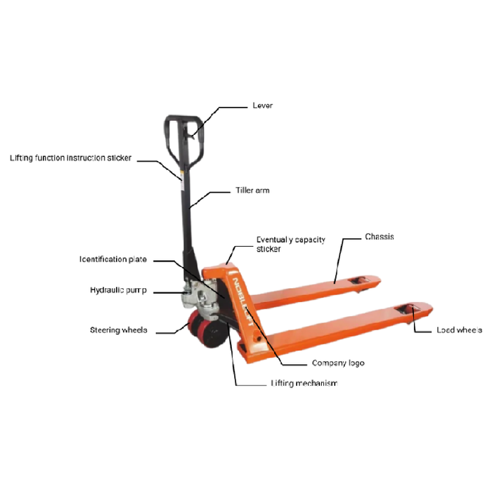 NobleLift Standard Duty Pallet Jack 5500 lbs Capacity 27''x48'' Forks