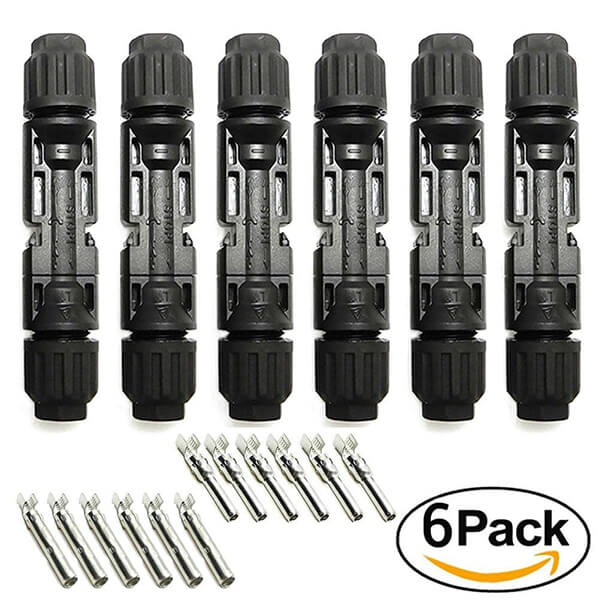 BougeRV Solar Connectors Crimp Tool Kit for 10/11/12/13 AWG Solar Wire 6 Pairs