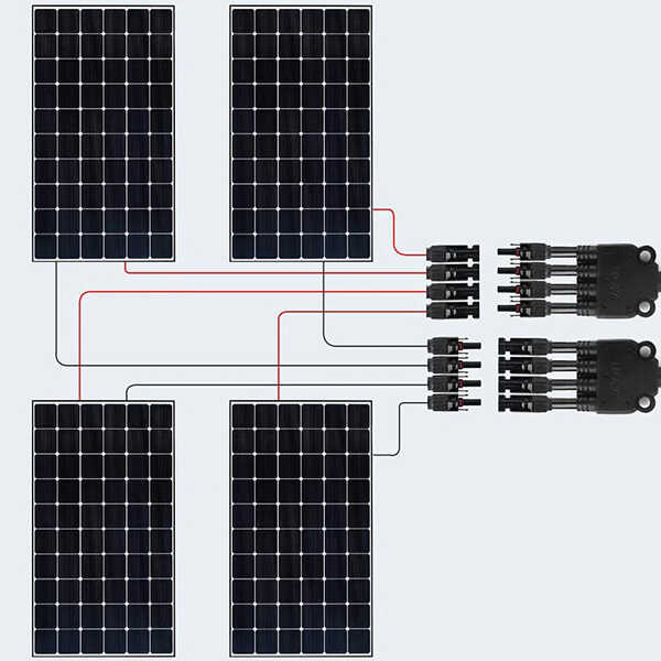 BougeRV Y Branch Parallel Connectors Extra Long 1 to 4 Solar Cable