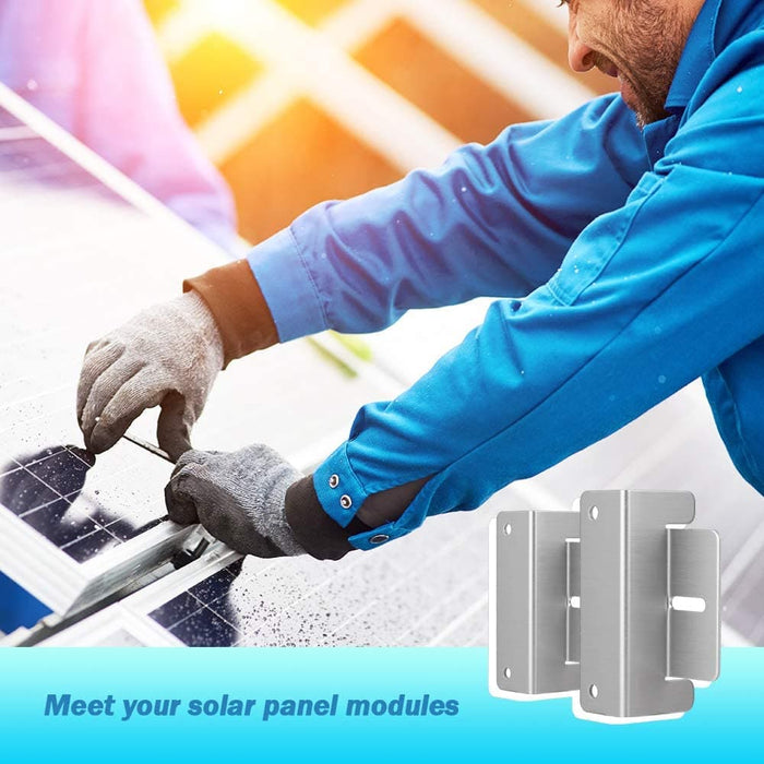 BougeRv Solar Panel Mounting Z Bracket Mount Kits 4 set 16 Units