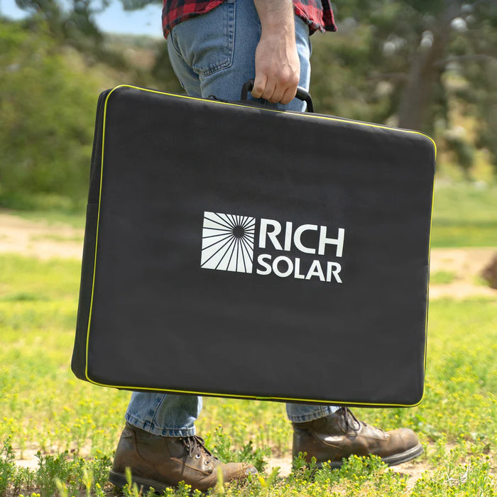 Rich Solar MEGA 100 Watt Portable Solar Panel Briefcase | Best 12V Panel for Solar Generators and Portable Power Stations