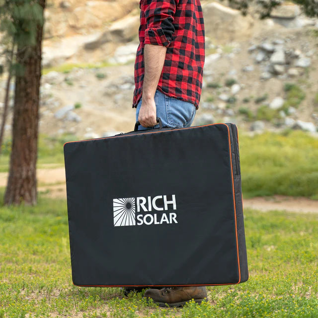 Rich Solar MEGA 200 Watt Portable Solar Panel Briefcase | Best 12V Panel for Solar Generators and Portable Power Stations