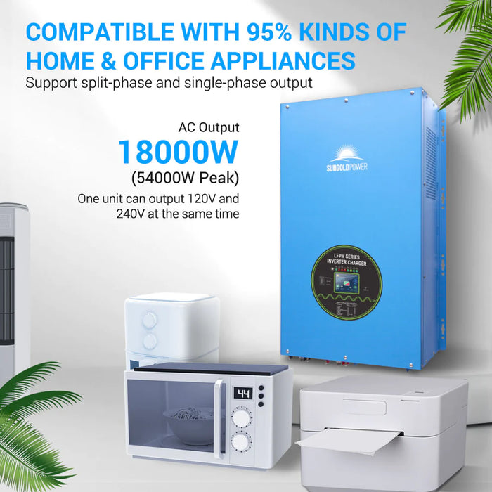 SunGold Power 18kW 48V Split Phase Solar Inverter Charger with UPS