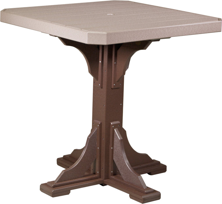 LuxCraft Recycled Plastic 41" Square Table (BAR HEIGHT)