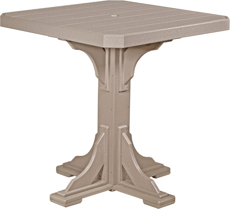 LuxCraft Recycled Plastic 41" Square Table (BAR HEIGHT)