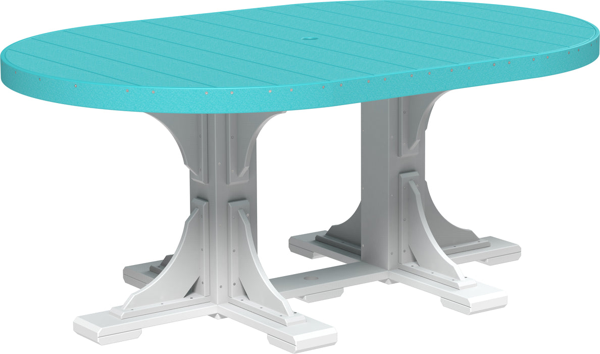 LuxCraft Recycled Plastic 4x6' Oval Table (DINING HEIGHT)