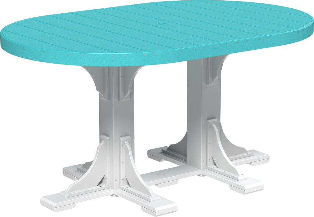 LuxCraft Recycled Plastic 4x6' Oval Table (COUNTER HEIGHT)