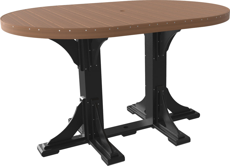LuxCraft Recycled Plastic 4x6' Oval Table (BAR HEIGHT)