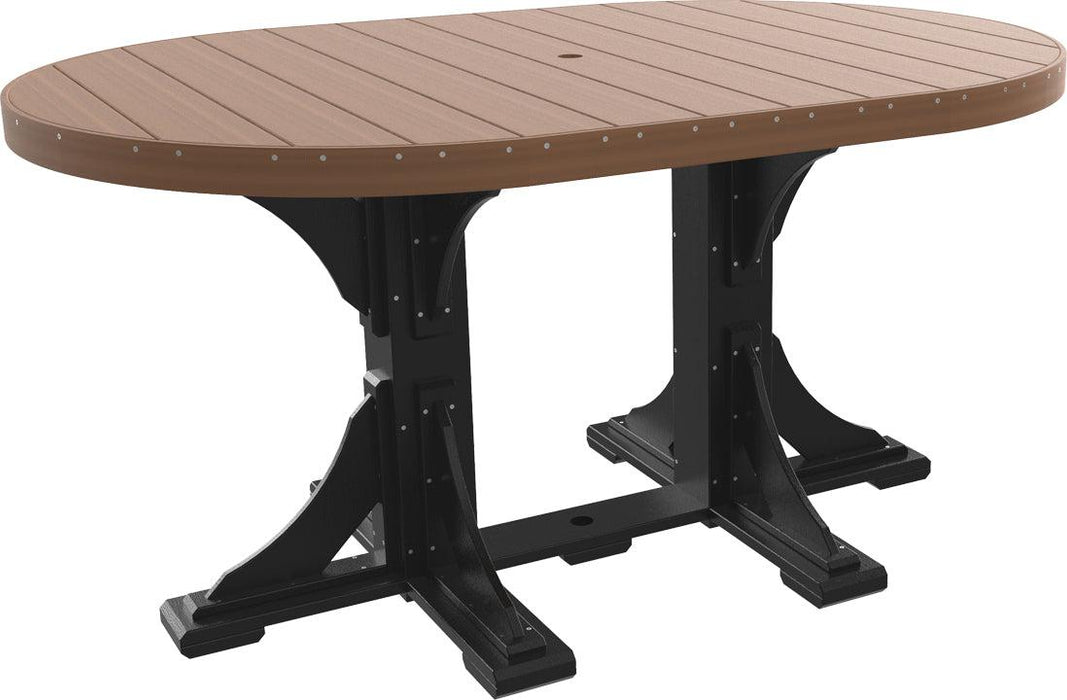 LuxCraft Recycled Plastic 4x6' Oval Table (COUNTER HEIGHT)