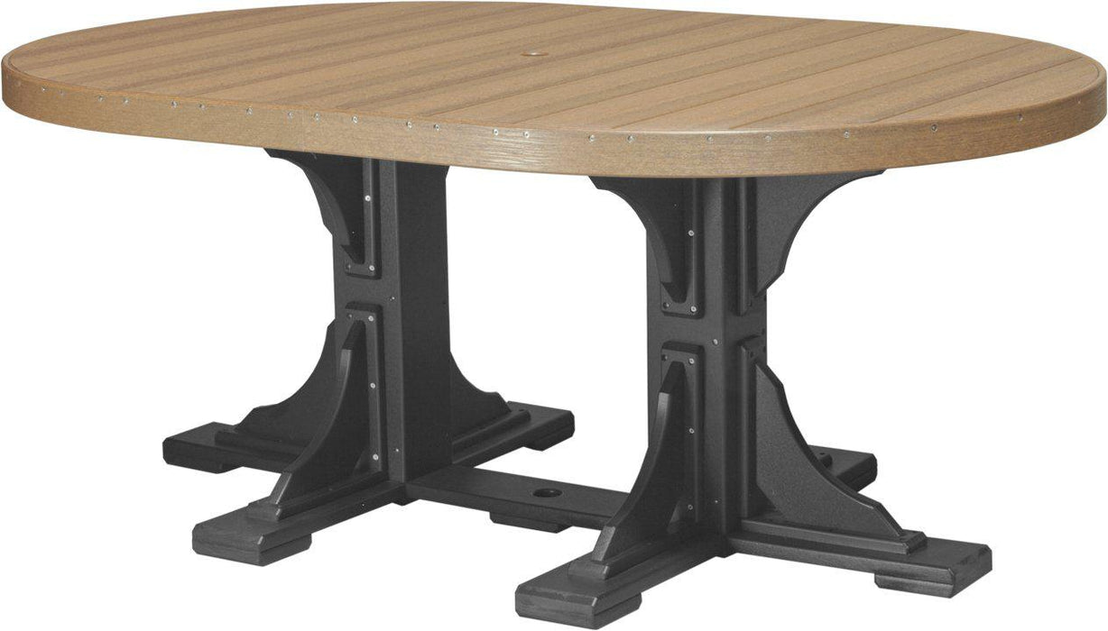 LuxCraft Recycled Plastic 4x6' Oval Table (DINING HEIGHT)