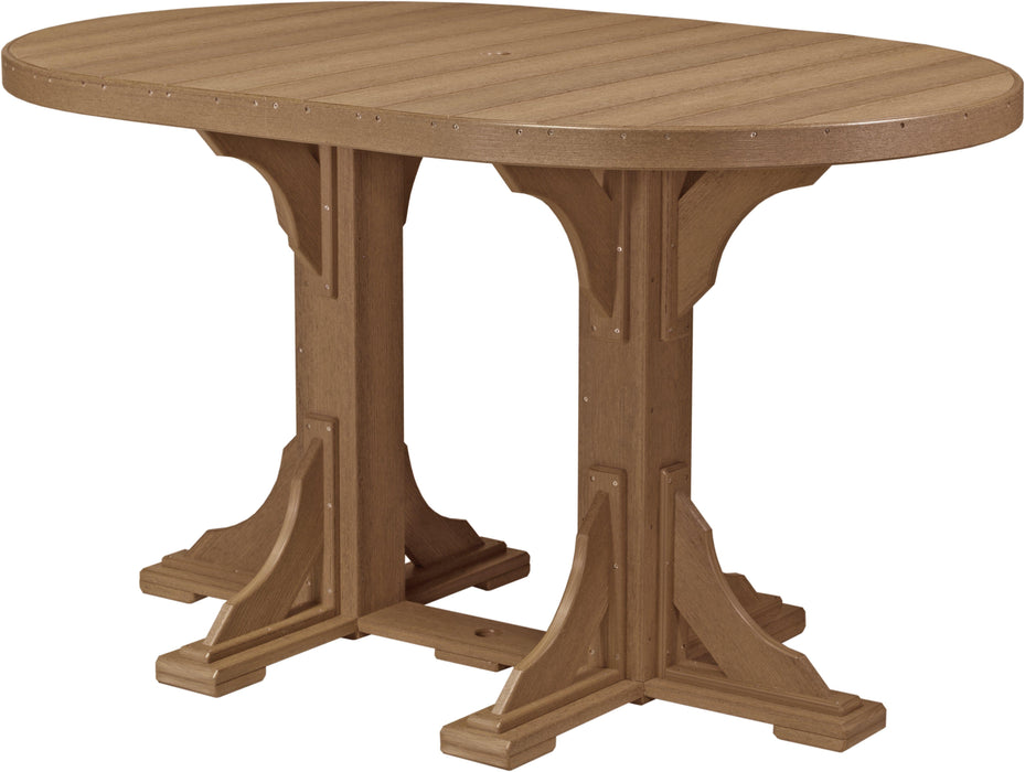 LuxCraft Recycled Plastic 4x6' Oval Table (BAR HEIGHT)