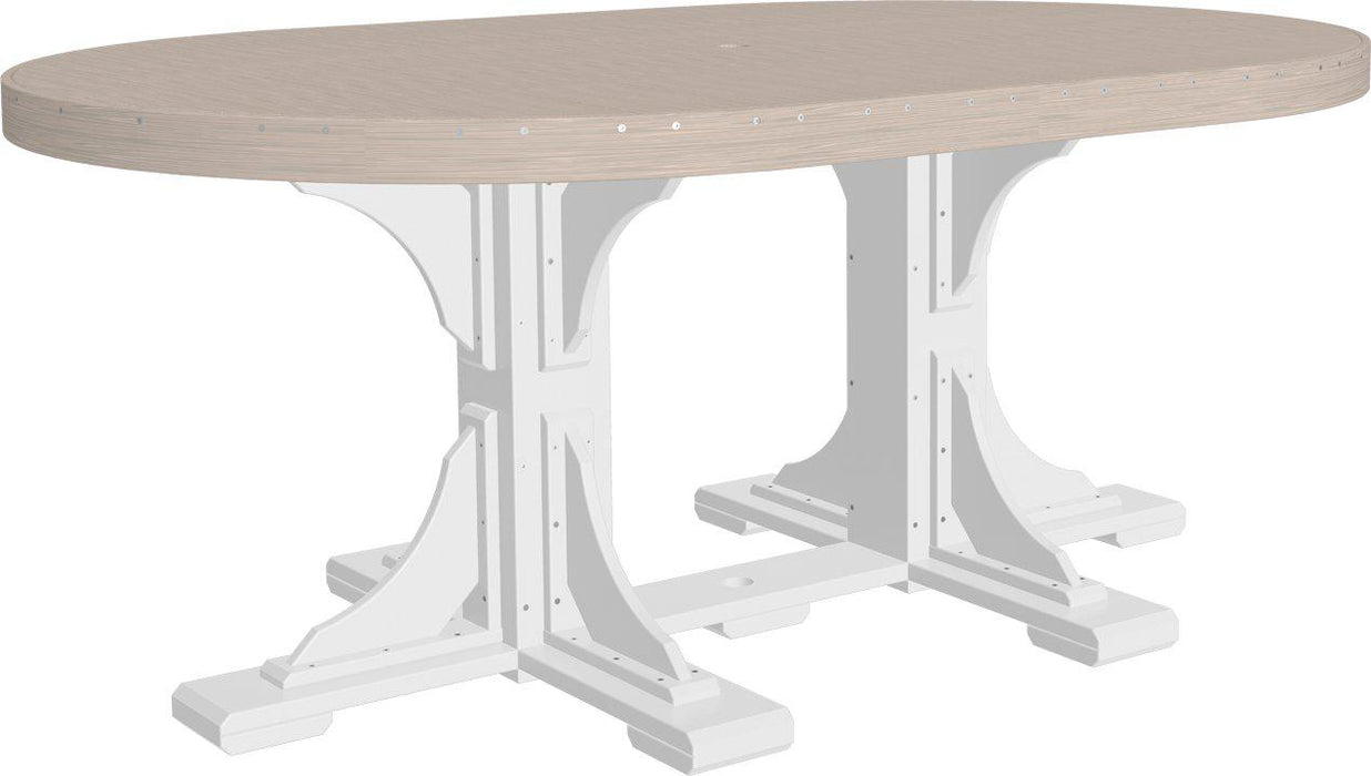 LuxCraft Recycled Plastic 4x6' Oval Table (DINING HEIGHT)