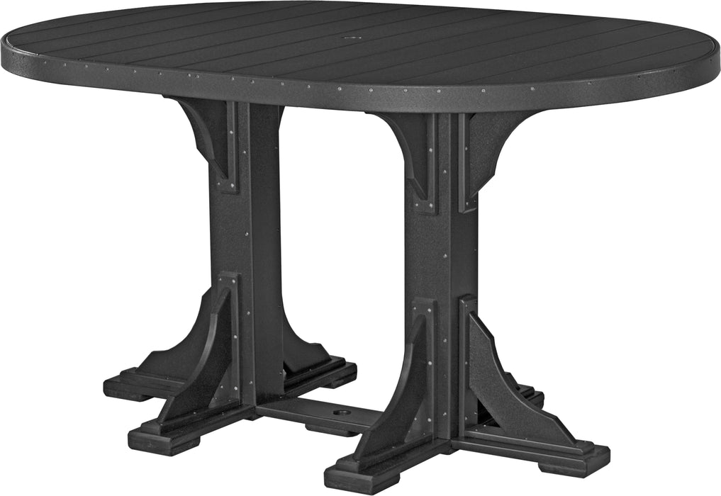 LuxCraft Recycled Plastic 4x6' Oval Table (BAR HEIGHT)