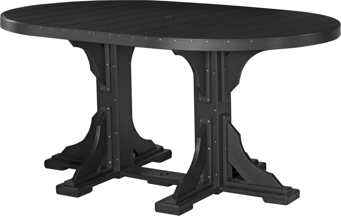 LuxCraft Recycled Plastic 4x6' Oval Table (COUNTER HEIGHT)