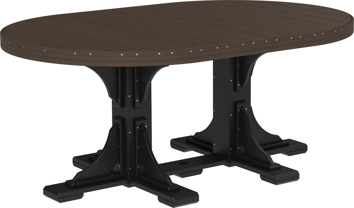 LuxCraft Recycled Plastic 4x6' Oval Table (DINING HEIGHT)