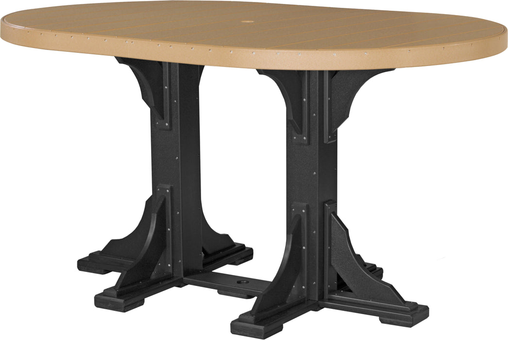 LuxCraft Recycled Plastic 4x6' Oval Table (BAR HEIGHT)