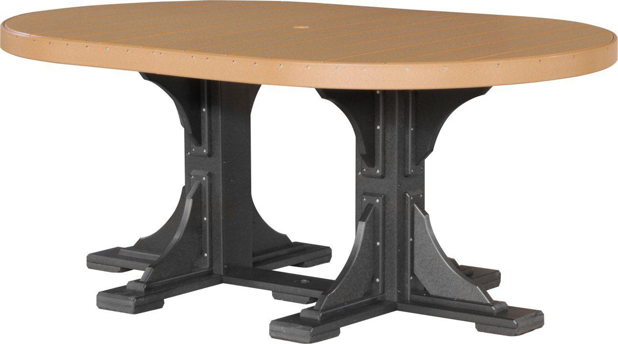 LuxCraft Recycled Plastic 4x6' Oval Table (DINING HEIGHT)