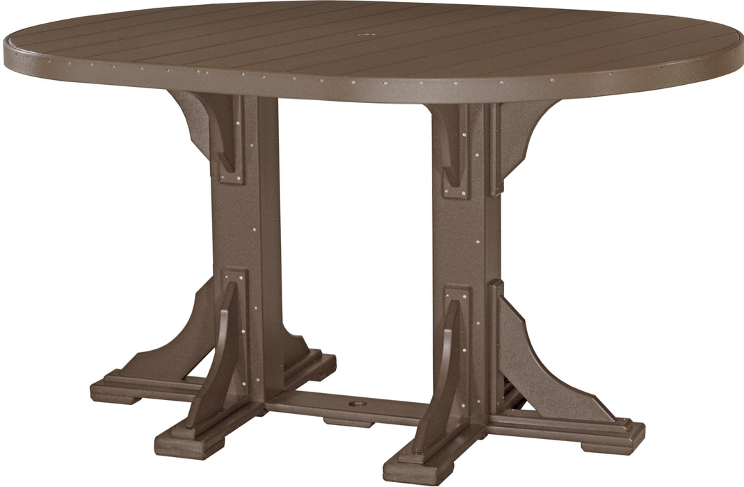 LuxCraft Recycled Plastic 4x6' Oval Table (BAR HEIGHT)