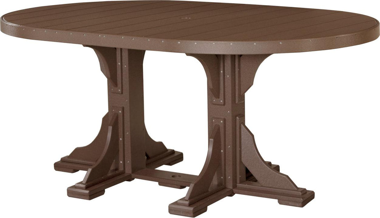 LuxCraft Recycled Plastic 4x6' Oval Table (COUNTER HEIGHT)
