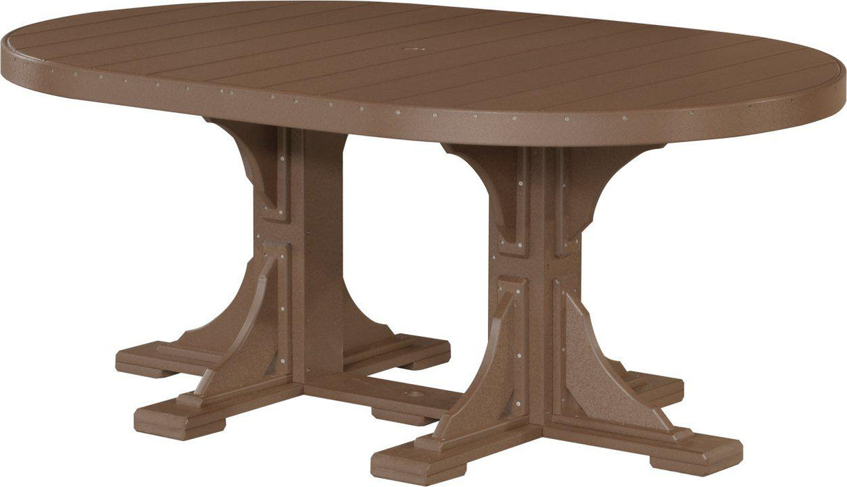LuxCraft Recycled Plastic 4x6' Oval Table (DINING HEIGHT)
