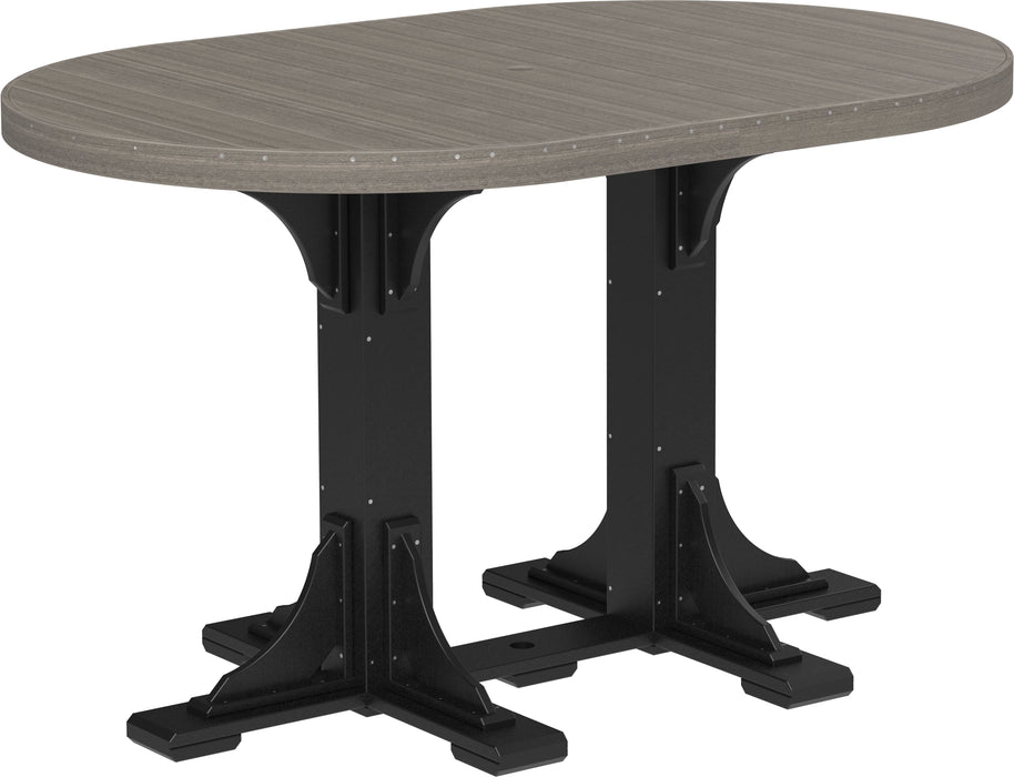 LuxCraft Recycled Plastic 4x6' Oval Table (BAR HEIGHT)