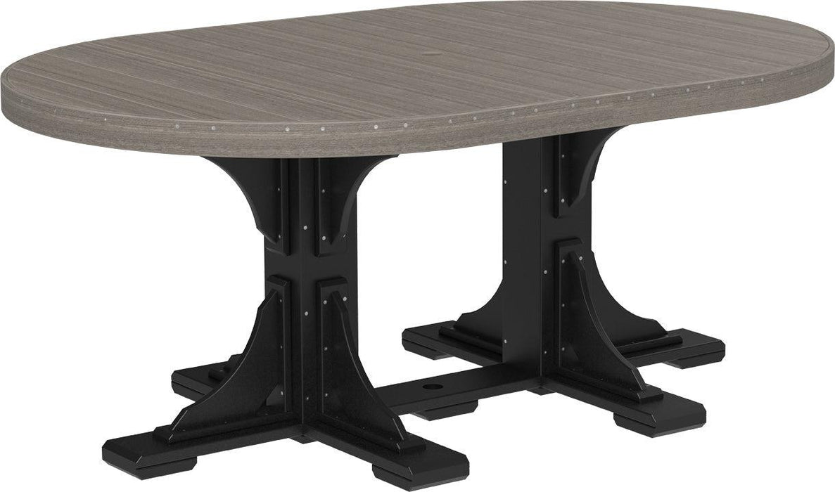 LuxCraft Recycled Plastic 4x6' Oval Table (DINING HEIGHT)