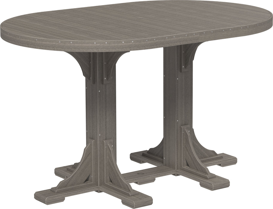LuxCraft Recycled Plastic 4x6' Oval Table (BAR HEIGHT)
